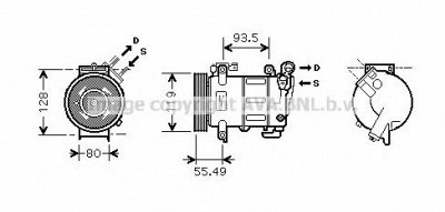 AVA QUALITY COOLING pek316 -  Компрессор, кондиционер